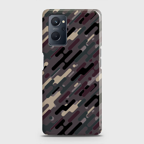 Realme 9i Cover - Camo Series 3 - Red & Brown Design - Matte Finish - Snap On Hard Case with LifeTime Colors Guarantee