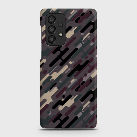 Samsung Galaxy A73 5G Cover - Camo Series 3 - Red & Brown Design - Matte Finish - Snap On Hard Case with LifeTime Colors Guarantee