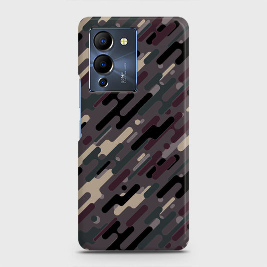 Infinix Note 12 G96 Cover - Camo Series 3 - Red & Brown Design - Matte Finish - Snap On Hard Case with LifeTime Colors Guarantee