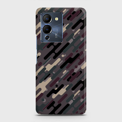 Infinix Note 12 G96 Cover - Camo Series 3 - Red & Brown Design - Matte Finish - Snap On Hard Case with LifeTime Colors Guarantee