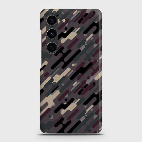 Samsung Galaxy S23 Cover - Camo Series 3 - Red & Brown Design - Matte Finish - Snap On Hard Case with LifeTime Colors Guarantee