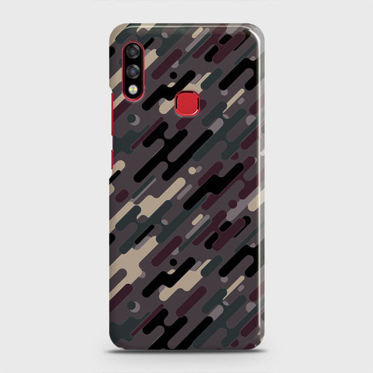 Infinix Hot 7 Pro Cover - Camo Series 3 - Red & Brown Design - Matte Finish - Snap On Hard Case with LifeTime Colors Guarantee