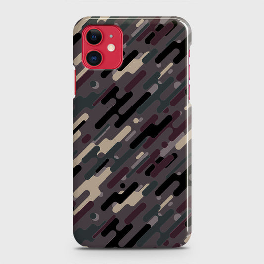 iPhone 11 Cover - Camo Series 3 - Red & Brown Design - Matte Finish - Snap On Hard Case with LifeTime Colors Guarantee