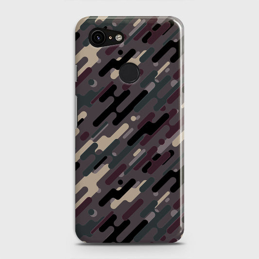 Google Pixel 3 XL Cover - Camo Series 3 - Red & Brown Design - Matte Finish - Snap On Hard Case with LifeTime Colors Guarantee