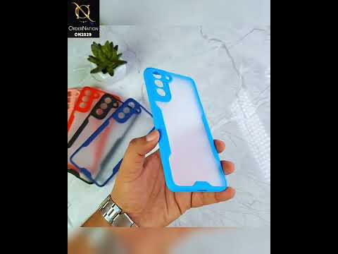 Tecno Camon 18P Cover - Blue - Semi Transparent Ultra Thin Paper Shell Soft Borders Case
