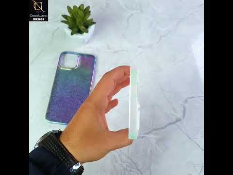 iPhone 14 Plus Cover  - White - Rainbow Dew Drops Ultra Thin Semi Transparent Back Hard Shell Case