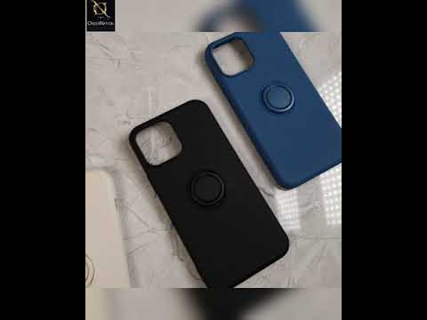 iPhone 11 Pro Cover - Black - Soft Candy Colour Camera Protection Ring Holder Case