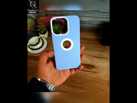 iPhone 11 Pro Max Cover - Blue Design 1- New Soft Protective Silicone Case with Logo Hole