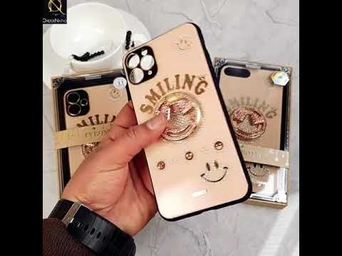 iPhone 11 Pro Max Cover - Rose Gold - Tybomb Smiling Shining Case with Kick Stand