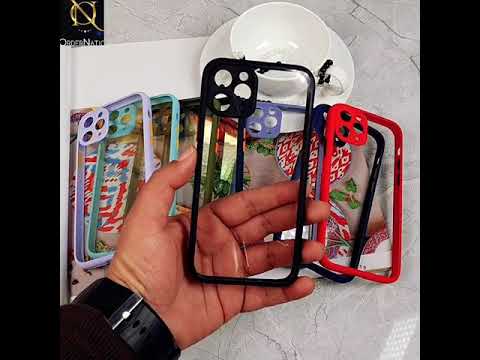 iPhone 12 Mini - Gray - Camera Protection Shiny Acrylic Anti-Shock Bumper Transparent Back Case