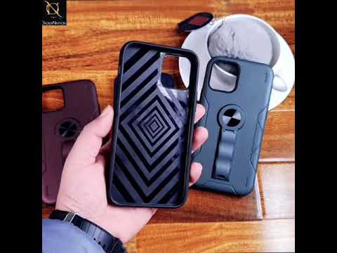 Vivo Y15 Cover - Black - 2 in 1 Hybrid Protective Case With Kick Stand