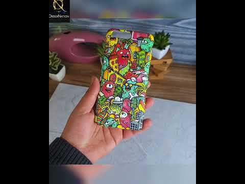 Sony Xperia XA1 Plus Cover - Matte Finish - Candy Colors Trendy Sticker Collage Printed Hard Case with Life Time Colors Guarantee