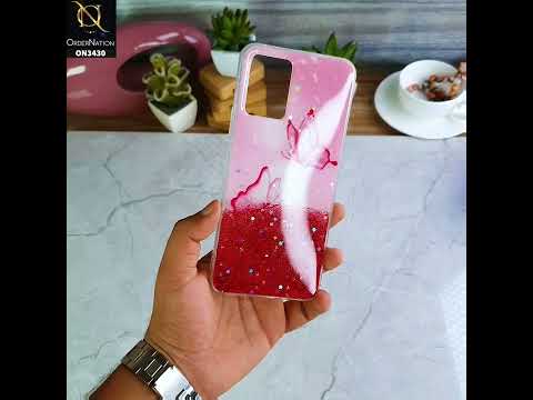 Oppo A95 4G Cover - Design 1 - New Floral Spring Bling Series Soft Tpu Case ( Glitter Does not Move )