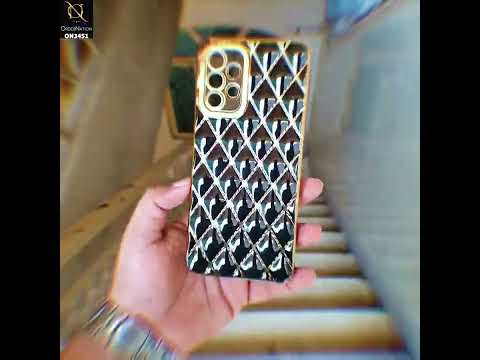 Vivo Y20 Cover - Black - Soft TPU Shiny Electroplated Golden Lines Camera Protection Case
