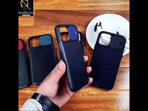 Oppo A53 - Black - New Style Dotted Texture Camera Slider Back Soft Case
