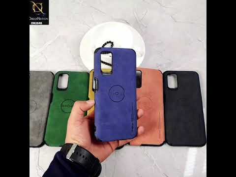 Huawei Y6p Cover - Blue - Weiiken Matte Colorful Soft PU Leather Case