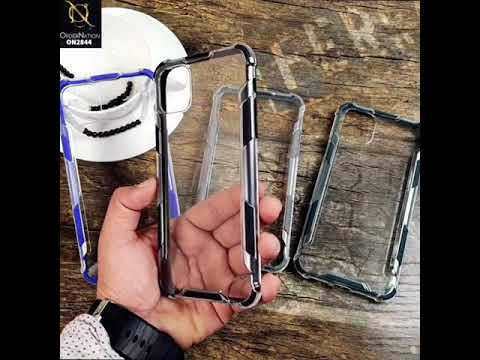 iPhone 12 Mini Cover - Black - New Style Hybrid Soft Bumper Transparent Case