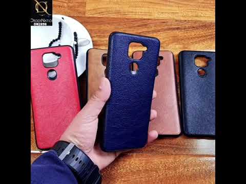 Infinix Hot 9 Play Cover - Black - New Stylish Leather Texture Soft Case