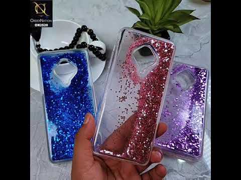 Oppo A12e Cover - Purple - New Fashion Style Liquid Water Glitter Case