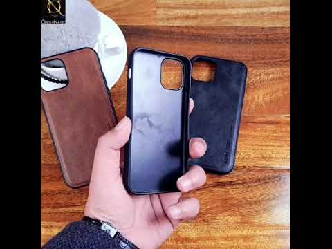 iPhone 12 Mini Cover - Black - Elegant Leather X-level Texture Case
