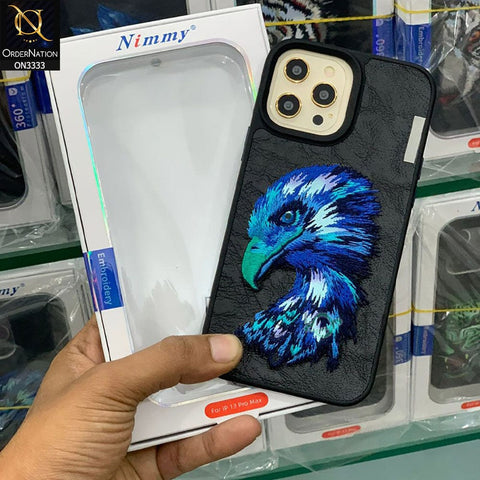 iPhone 14 Pro Max Cover - Design 3 - Nimmy 3D Embroidery Shell Leather Soft Case