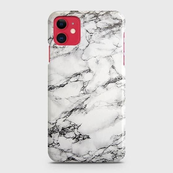 iPhone 11 Cover - Matte Finish - Trendy Mysterious White Marble Printed Hard Case with Life Time Colors Guarantee