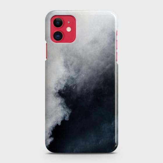 iPhone 11 Cover - Matte Finish - Trendy Misty White and Black Marble Printed Hard Case with Life Time Colors Guarantee