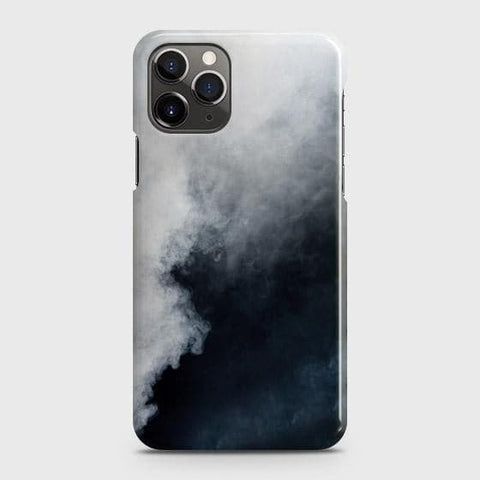 iPhone 11 Pro Cover - Matte Finish - Trendy Misty White and Black Marble Printed Hard Case with Life Time Colors Guarantee