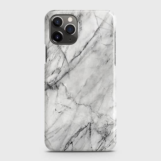 iPhone 11 Pro Cover - Matte Finish - Trendy White Floor Marble Printed Hard Case with Life Time Colors Guarantee - D2