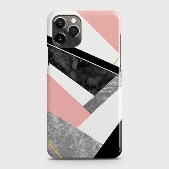 iPhone 11 Pro Max Cover - Matte Finish - Geometric Luxe Marble Trendy Printed Hard Case with Life Time Colors Guarantee
