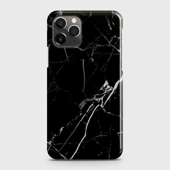 iPhone 11 Pro Max Cover - Black Modern Classic Marble Printed Hard Case with Life Time Colors Guarantee b56