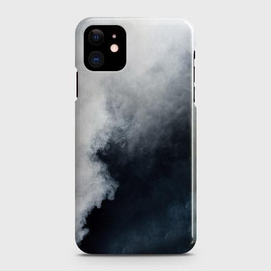 iPhone 12 Cover - Matte Finish - Trendy Misty White and Black Marble Printed Hard Case with Life Time Colors Guarantee
