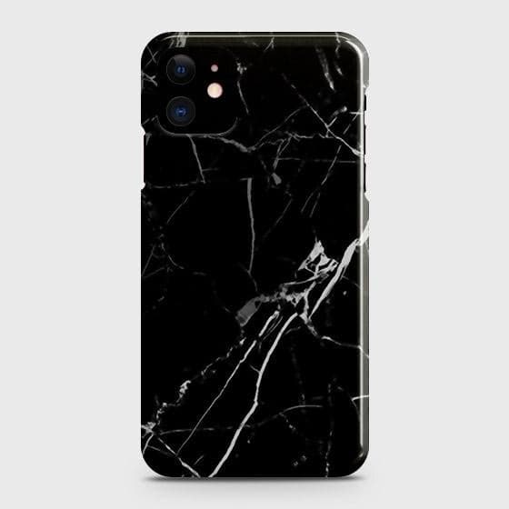 iPhone 12 Cover - Black Modern Classic Marble Printed Hard Case with Life Time Colors Guarantee