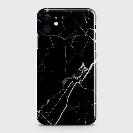 iPhone 12 Cover - Black Modern Classic Marble Printed Hard Case with Life Time Colors Guarantee