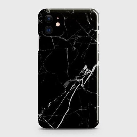 iPhone 12 Cover - Black Modern Classic Marble Printed Hard Case with Life Time Colors Guarantee