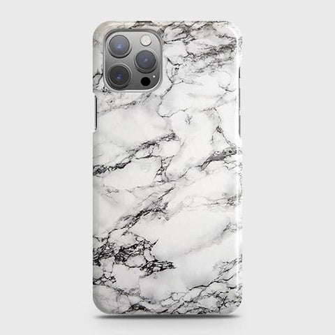 iPhone 12 Pro Cover - Matte Finish - Trendy Mysterious White Marble Printed Hard Case with Life Time Colors Guarantee