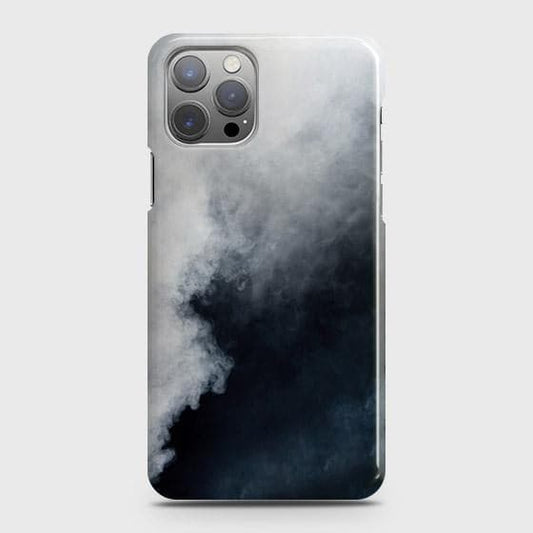 iPhone 12 Pro Cover - Matte Finish - Trendy Misty White and Black Marble Printed Hard Case with Life Time Colors Guarantee