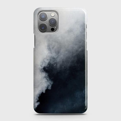 iPhone 12 Pro Cover - Matte Finish - Trendy Misty White and Black Marble Printed Hard Case with Life Time Colors Guarantee