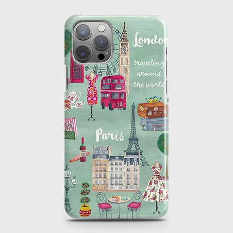 iPhone 12 Pro Cover - Matte Finish - London, Paris, New York ModernPrinted Hard Case with Life Time Colors Guarantee
