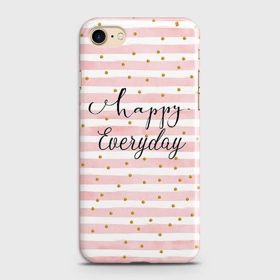 iPhone SE 2020 Cover - Trendy Happy Everyday Printed Hard Case with Life Time Colors Guarantee