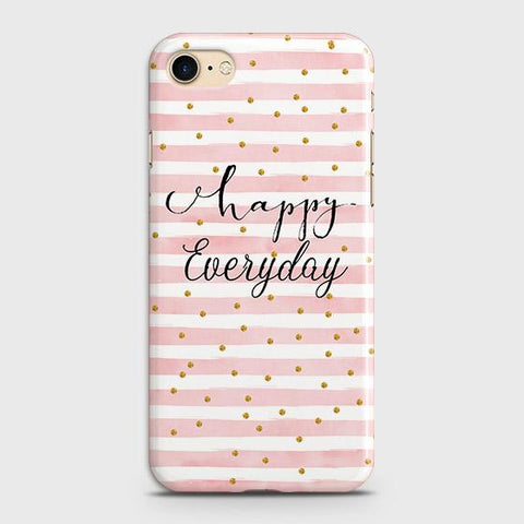 iPhone SE 2020 Cover - Trendy Happy Everyday Printed Hard Case with Life Time Colors Guarantee
