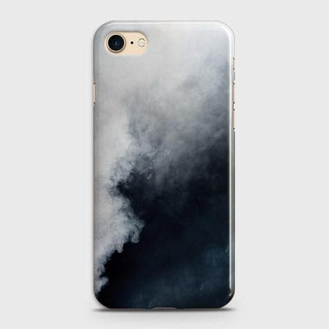 iPhone SE 2020 Cover - Matte Finish - Trendy Misty White and Black Marble Printed Hard Case with Life Time Colors Guarantee