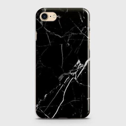 iPhone SE 2020 Cover - Black Modern Classic Marble Printed Hard Case with Life Time Colors Guarantee B71
