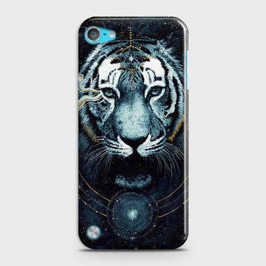 iPod Touch 5 Cover - Vintage Galaxy Tiger Printed Hard Case with Life Time Colors Guarantee