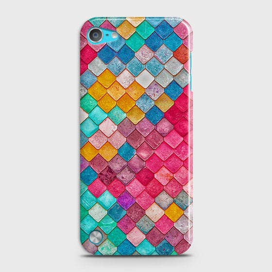 iPod Touch 5 Cover - Chic Colorful Mermaid Printed Hard Case with Life Time Colors Guarantee