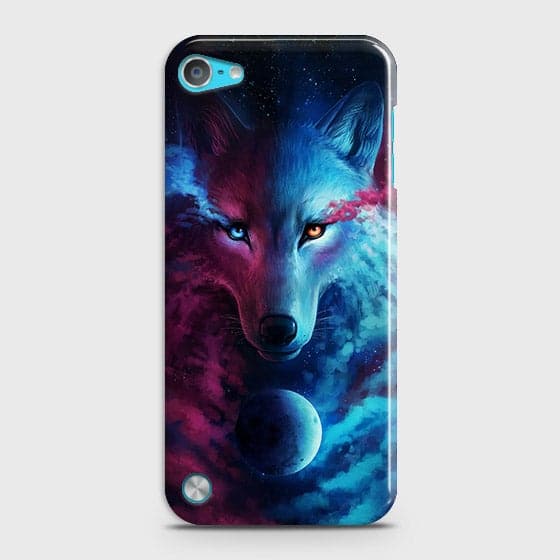 iPod Touch 5 Cover - Infinity Wolf Trendy Printed Hard Case with Life Time Colors Guarantee