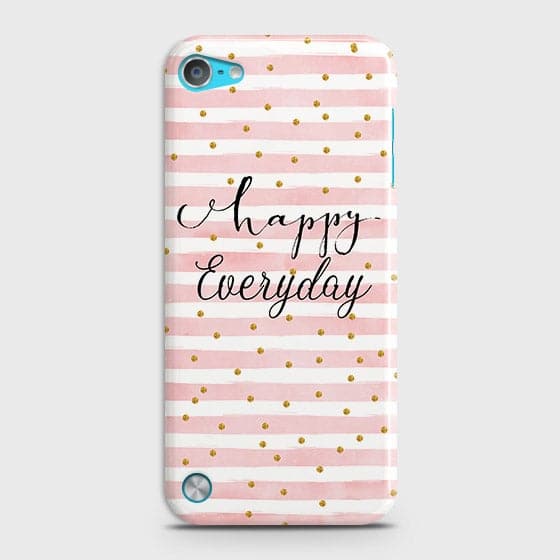 iPod Touch 5 Cover - Trendy Happy Everyday Printed Hard Case with Life Time Colors Guarantee