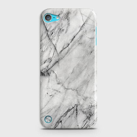 iPod Touch 5 Cover - Matte Finish - Trendy White Floor Marble Printed Hard Case with Life Time Colors Guarantee - D2