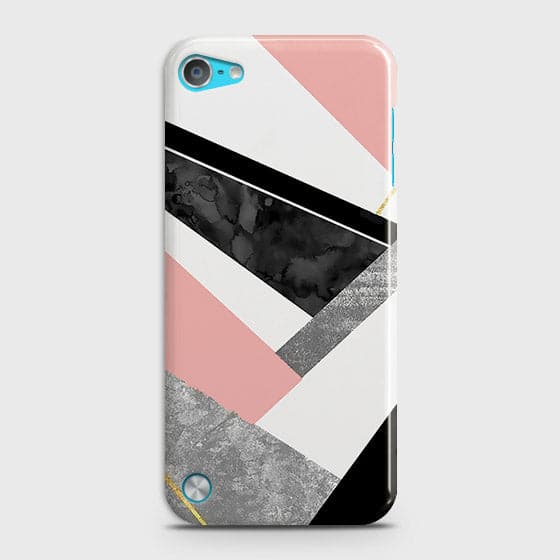 iPod Touch 5 Cover - Matte Finish - Geometric Luxe Marble Trendy Printed Hard Case with Life Time Colors Guarantee