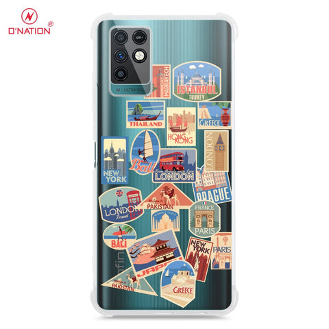 Infinix Note 10 Cover - Personalised Boarding Pass Ticket Series - 5 Designs - Clear Phone Case - Soft Silicon Borders